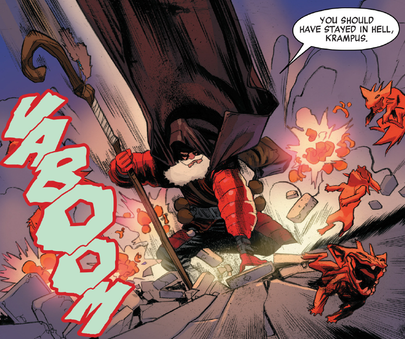 Illustration for article titled The Only Comic You Should Read Today Features Santa Beating the Crap Out of Krampus